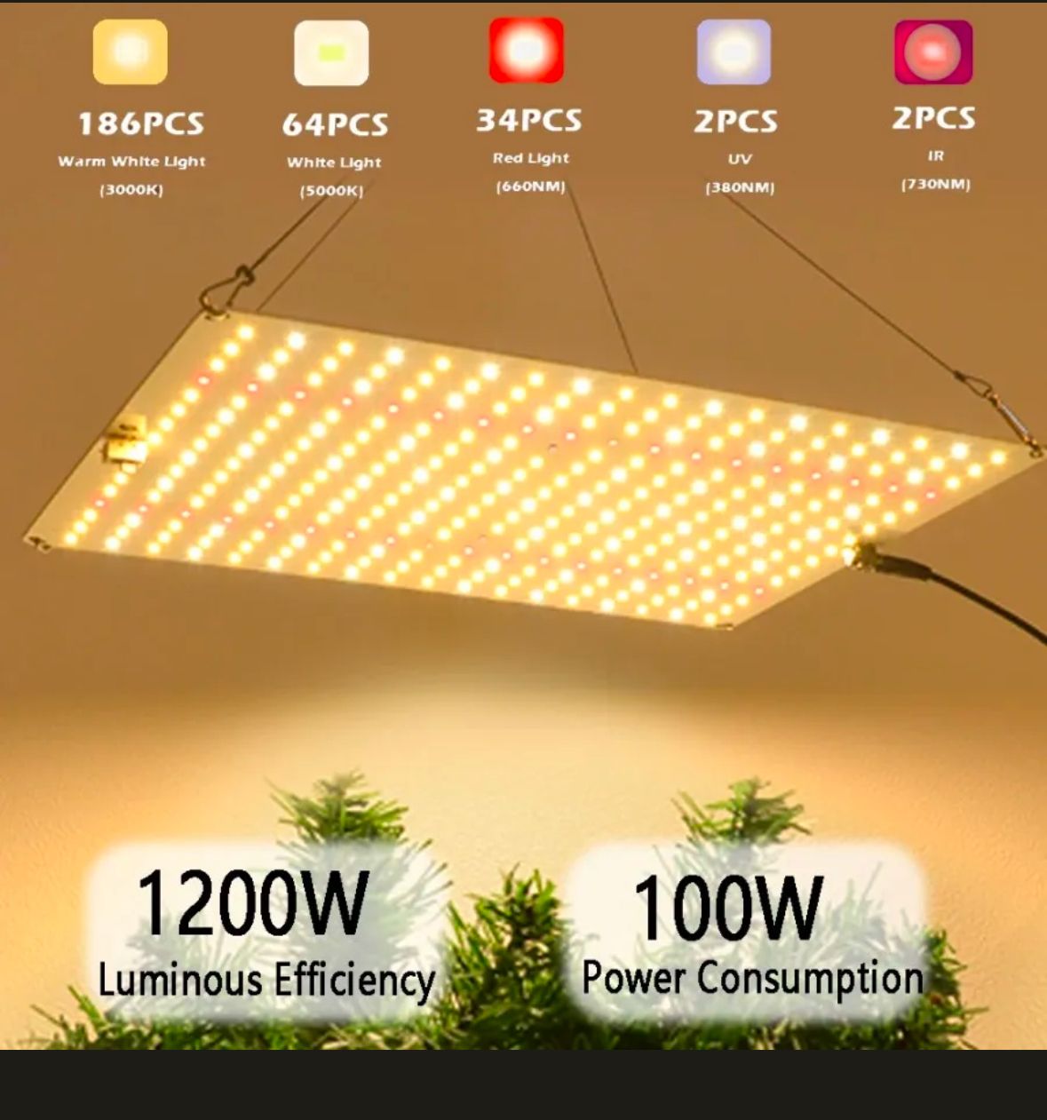 WhatsApp Image 2025-03-23 at 02.09.27 OrionLed Quantum board Bitki Büyütme Led Aydınlatma 100 w tüketim / 1200w lumen etkisi - Görsel 1